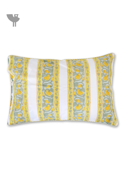 40s Cotton Pillow Cover in Floral Print